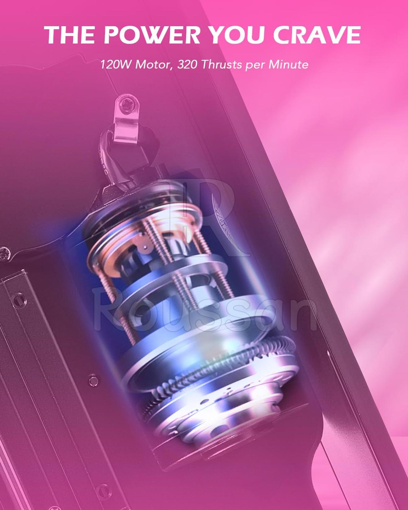 Roussan Multi-angle Sex Machine Devil with Wireless/Wired Control, 120-watt Motor, Silicone Dildo