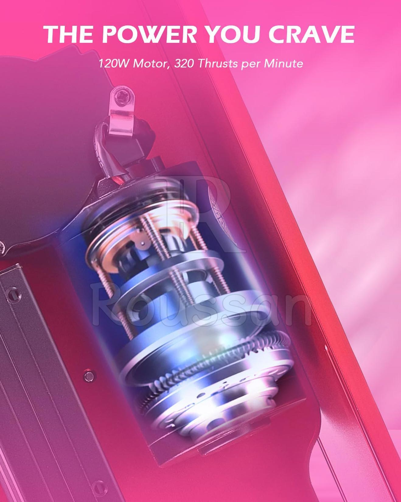 Roussan Multi-angle Sex Machine Devil with Wireless/Wired Control, 120-watt Motor, Silicone Dildo