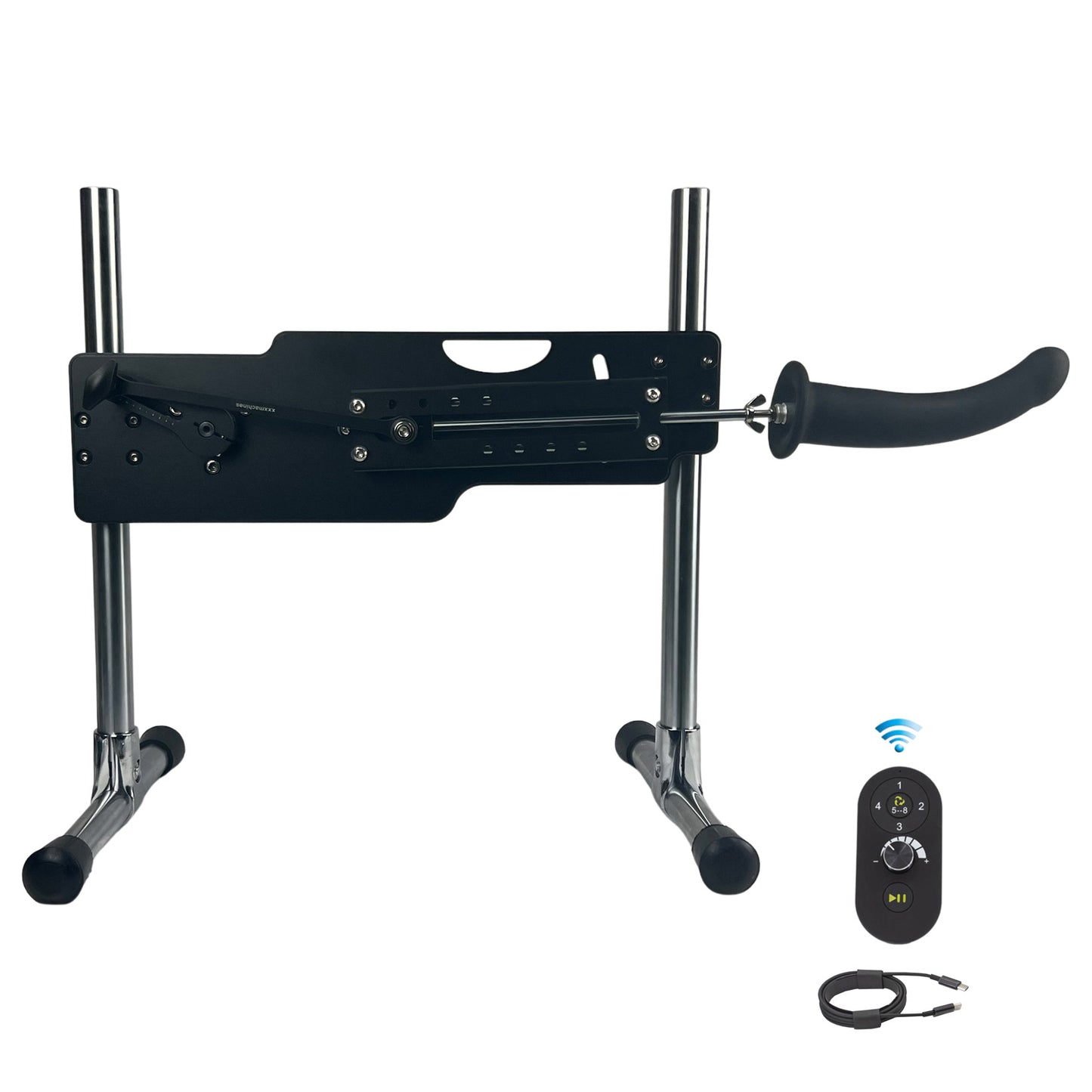 Roussan App Controlled Sex Machine Elves with Wireless/Wired Control, 120-watt Motor, Silicone Dildo & Crystal Wand