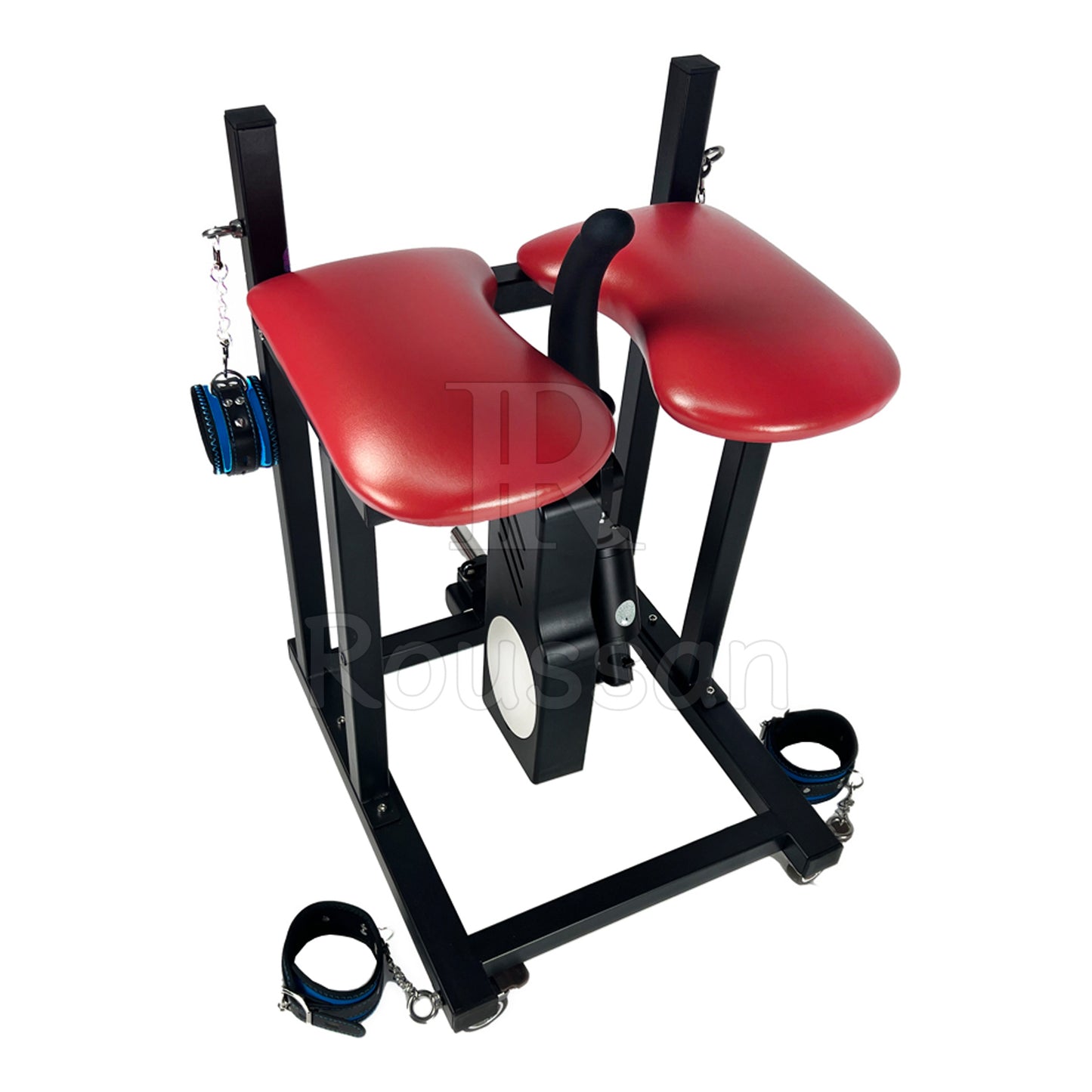 Roussan Sex Machine below the Slave Stool Seat, for Cowgirl