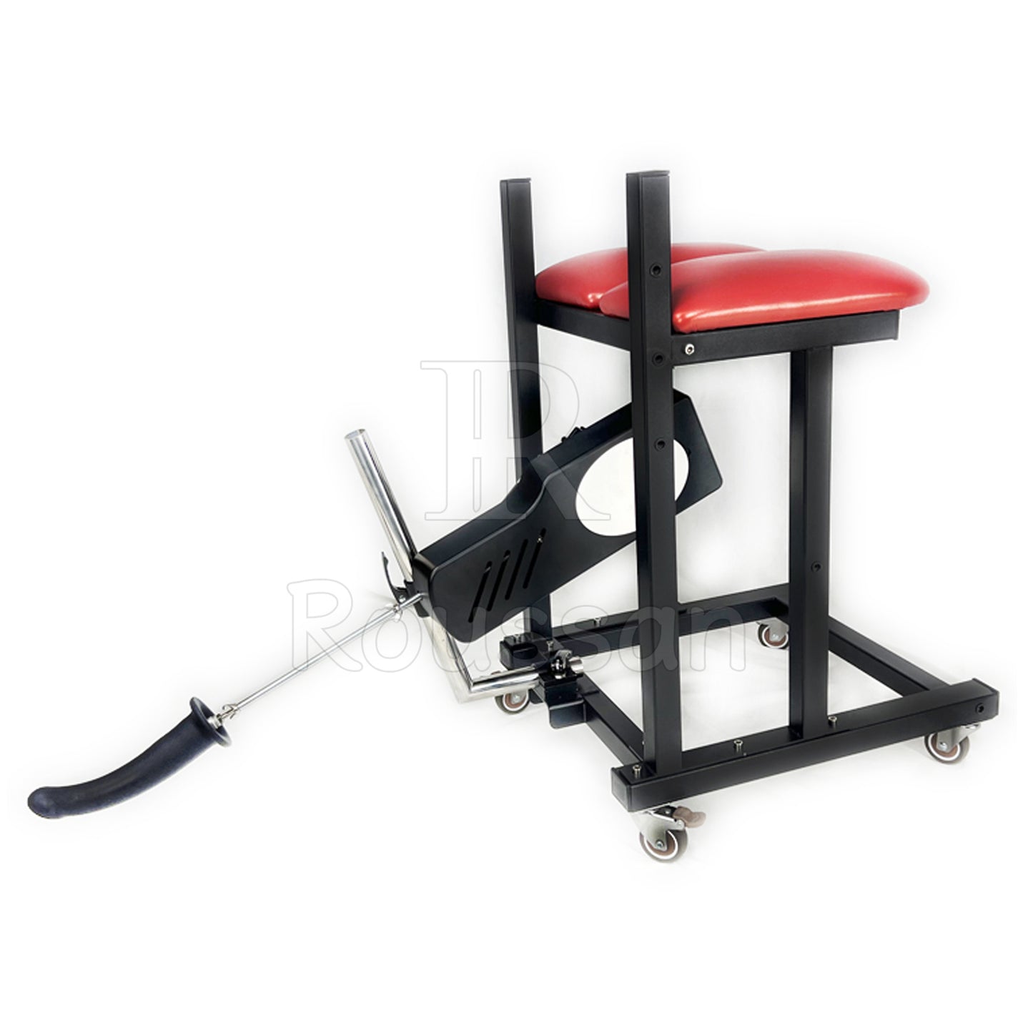 Slave Stool with Roussan Sex Machine, -30° Downward Stroking for Lying
