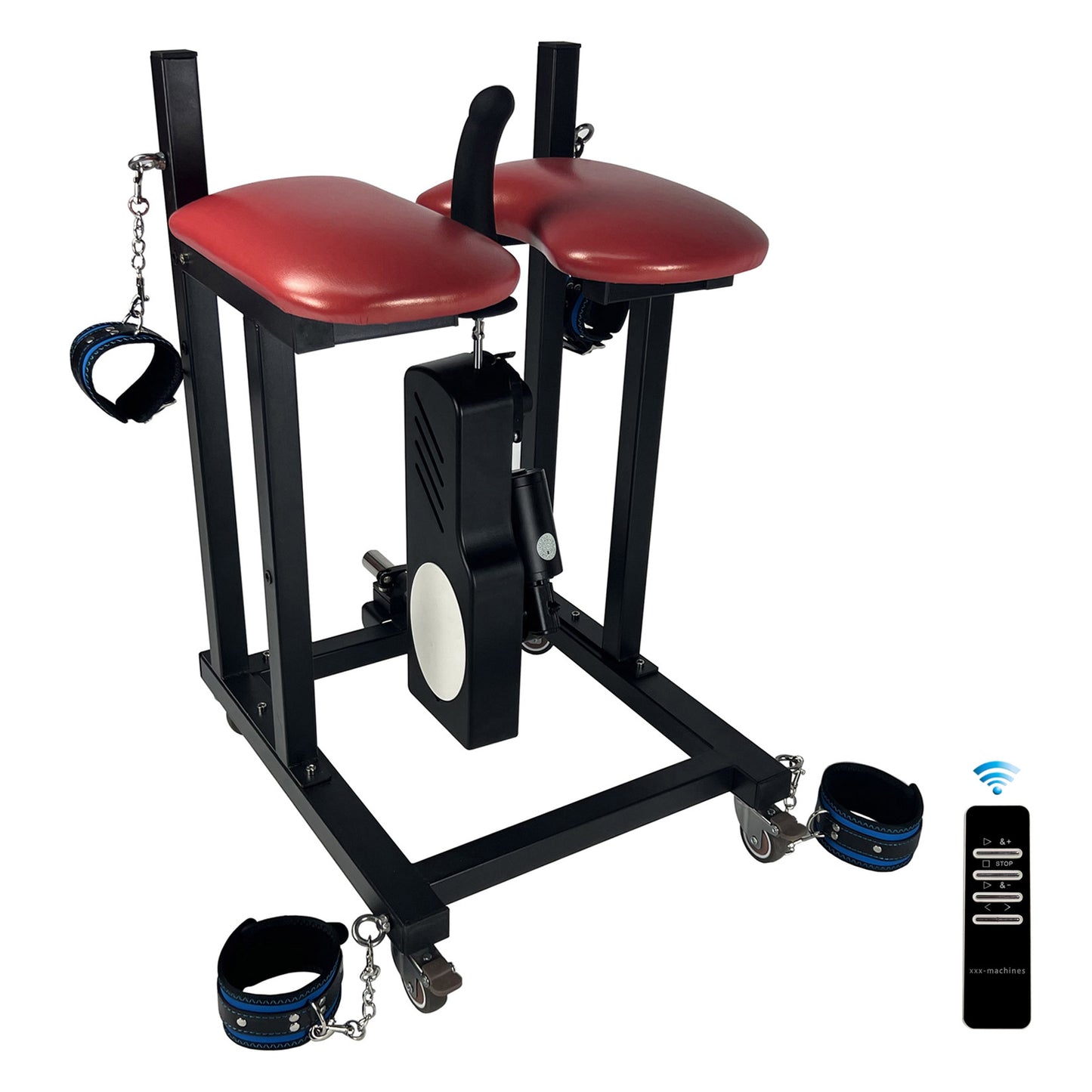 Slave Stool with Roussan Wireless Control Sex Machine, 120-watt Motor, Silicone Dildo