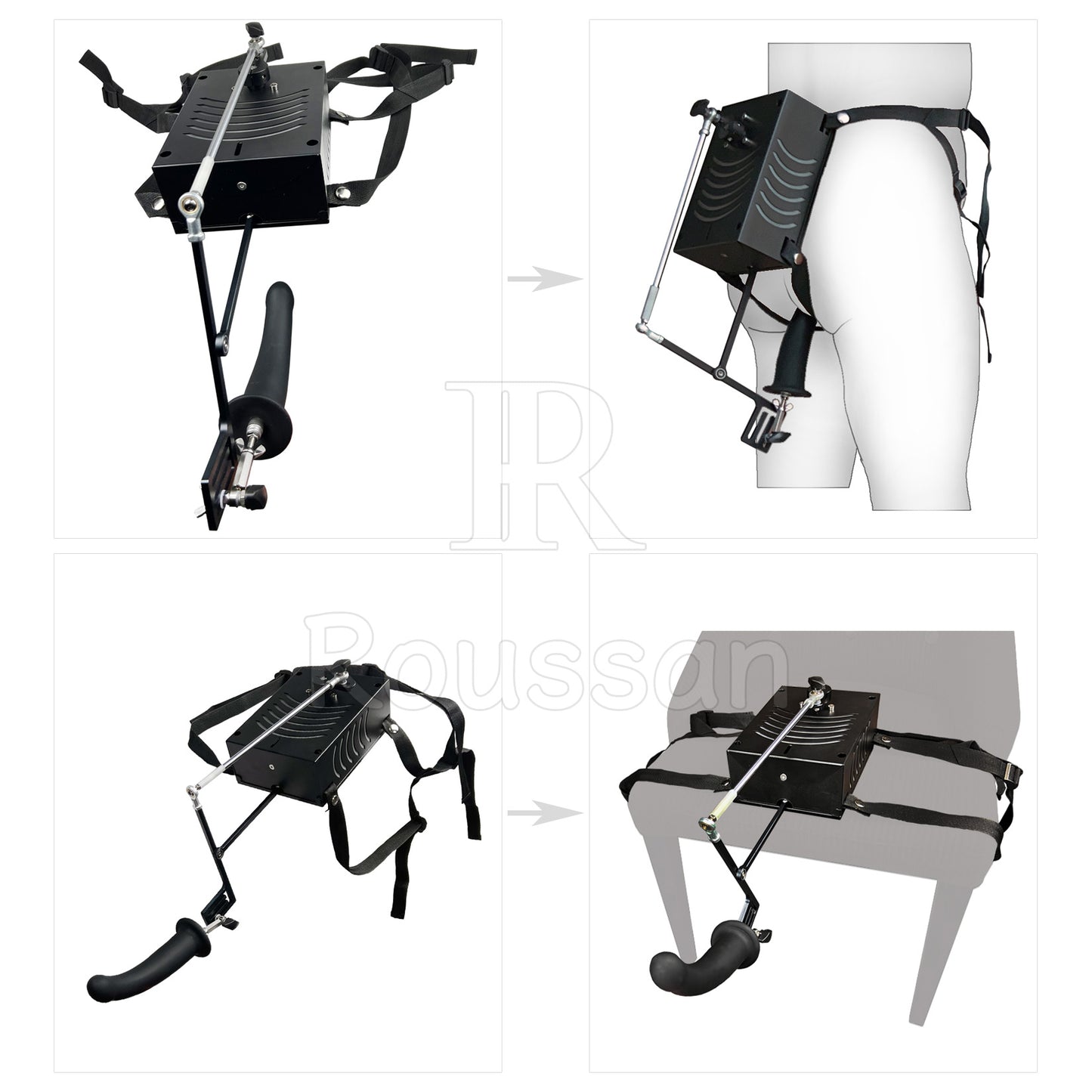 Roussan Wearable Sex Machine, Worn on Waist or Tied to Chair