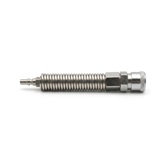 Flexible Spring Extension for Roussan Sex Machines | 4.53" Length | Aluminium & Stainless Steel | Anti-Rotation R-Lock System
