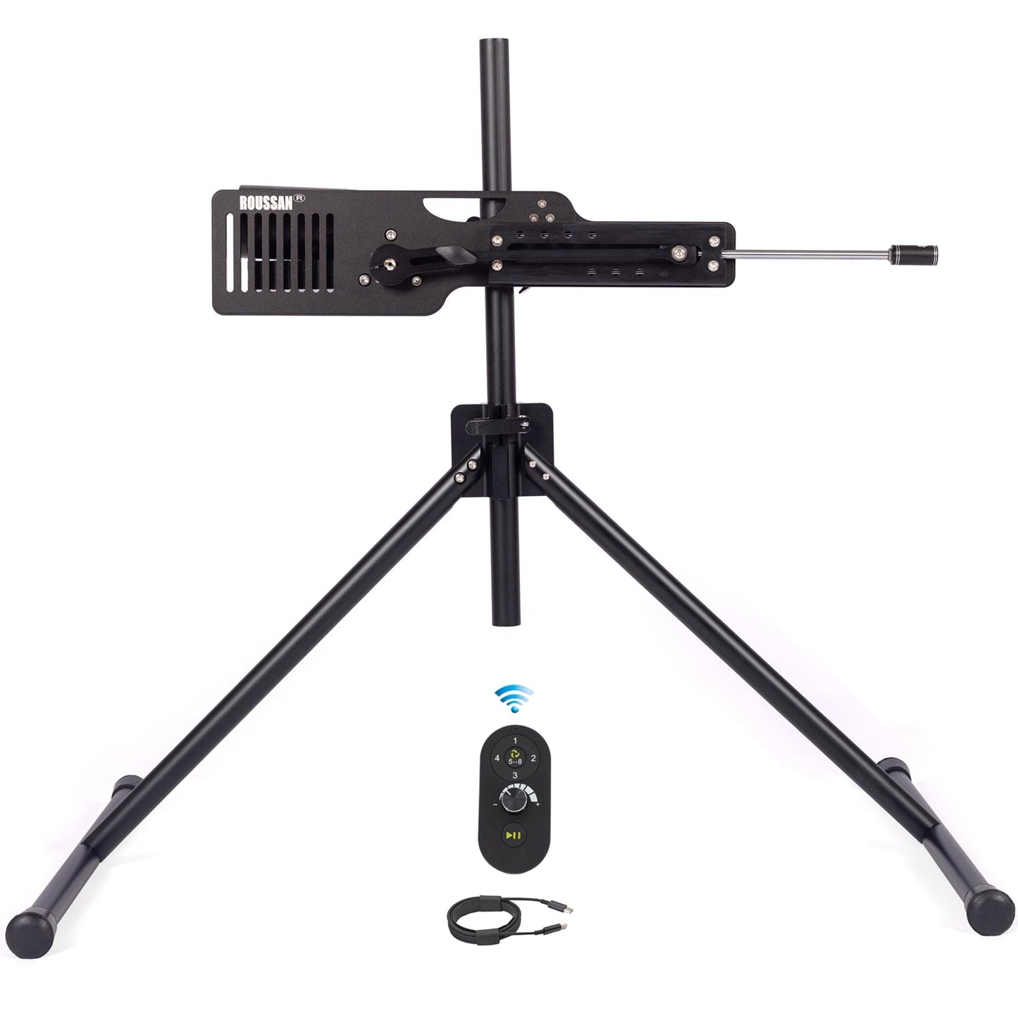 Roussan Sex Machine Black Dragon/Evil | App/Wireless/Wired Control | 120-watt Motor | Silicone Dildo