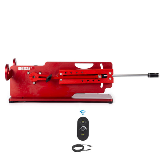 Roussan Tabletop Sex Machine Devil | App/Wireless/Wired Control | 120-watt Motor | Silicone Dildo