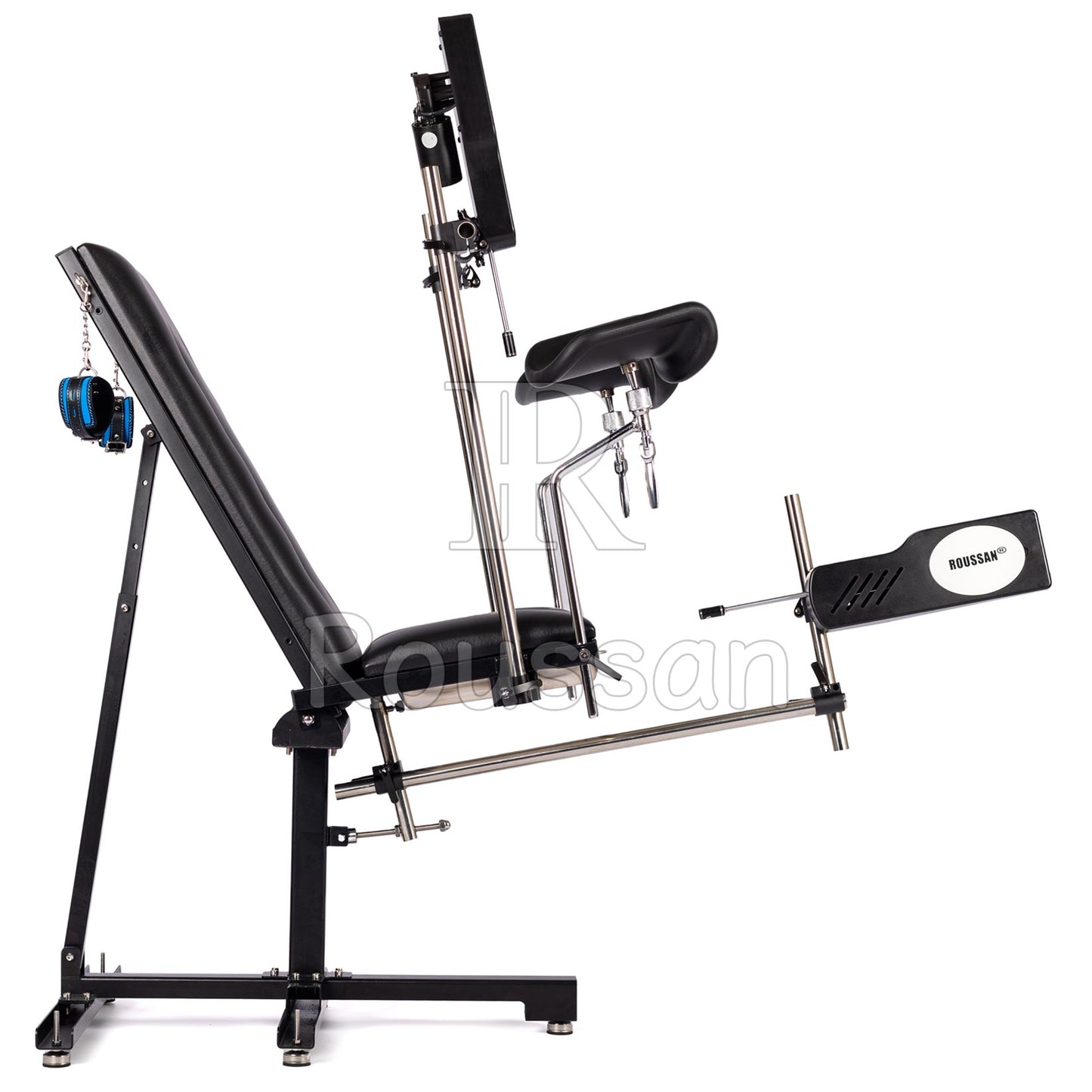 Obedience Chair with Roussan Wireless Control Sex Machine, 120-watt Motor, Silicone Dildo