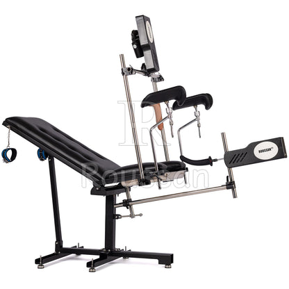 Obedience Chair with Roussan Wireless Control Sex Machine, 120-watt Motor, Silicone Dildo