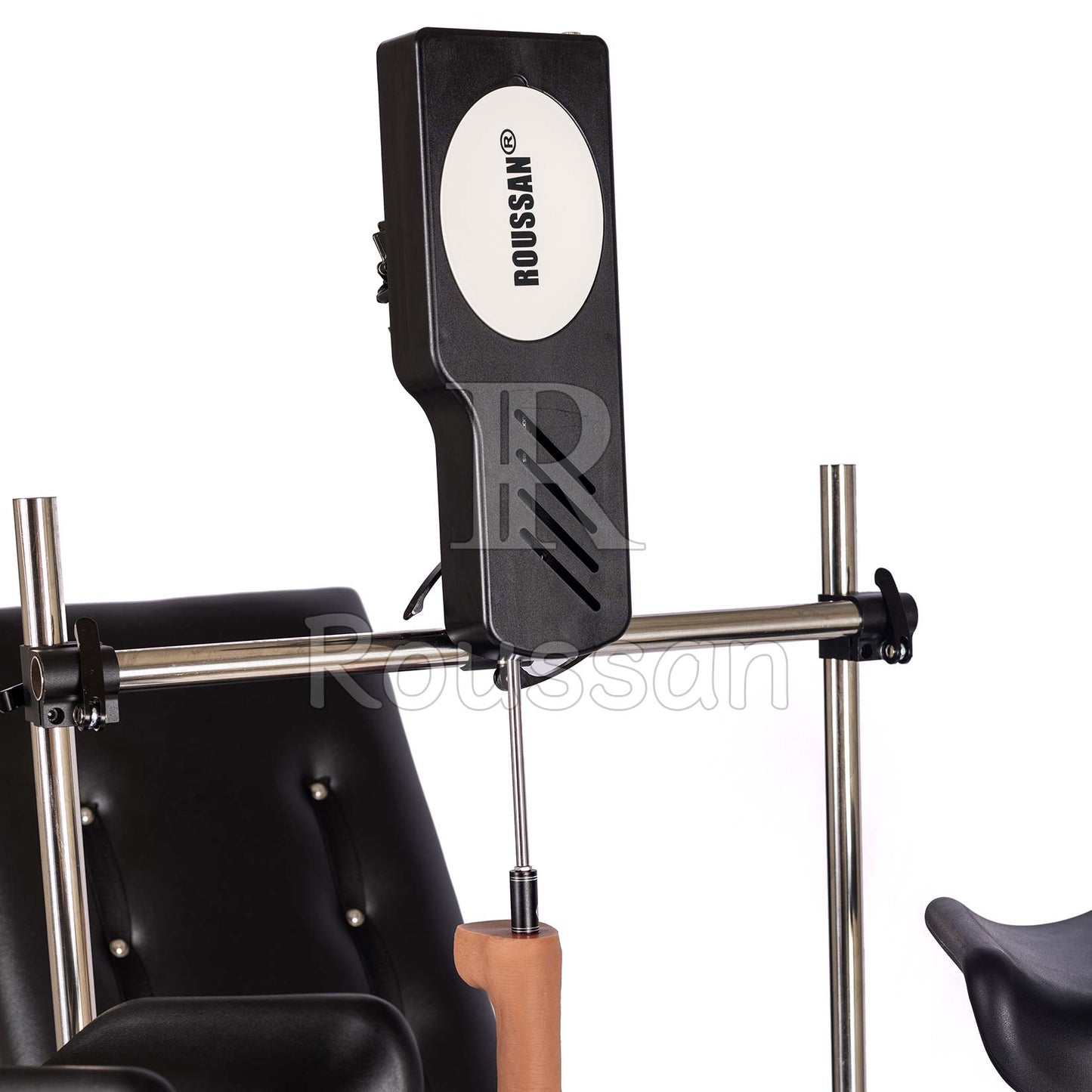 Obedience Chair with Roussan Wireless Control Sex Machine, 120-watt Motor, Silicone Dildo