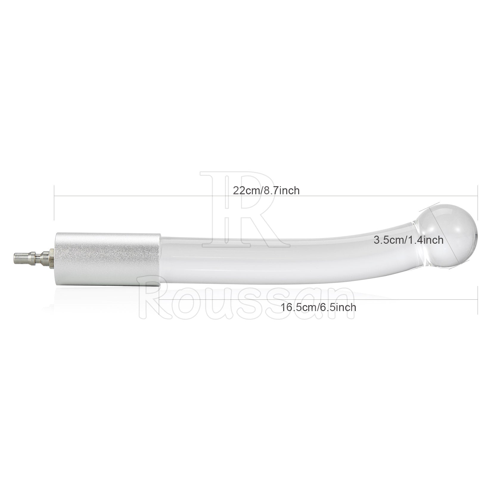 8.7inch Curved Crystal Wand, Free for Roussan Sex Machine RX-15