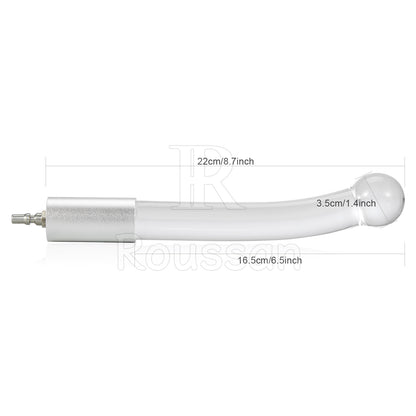 8.7inch Curved Crystal Wand, Free for Roussan Sex Machine RX-15