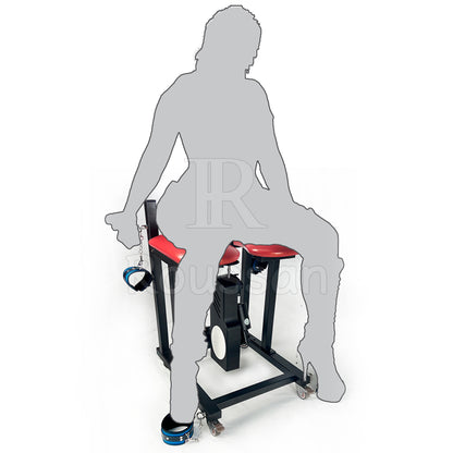 Sit the Slave Stool, Get Best Sex Machine Fucked from the Below