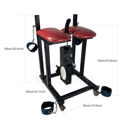 Slave Stool with Roussan Sex Machine - Dimensions