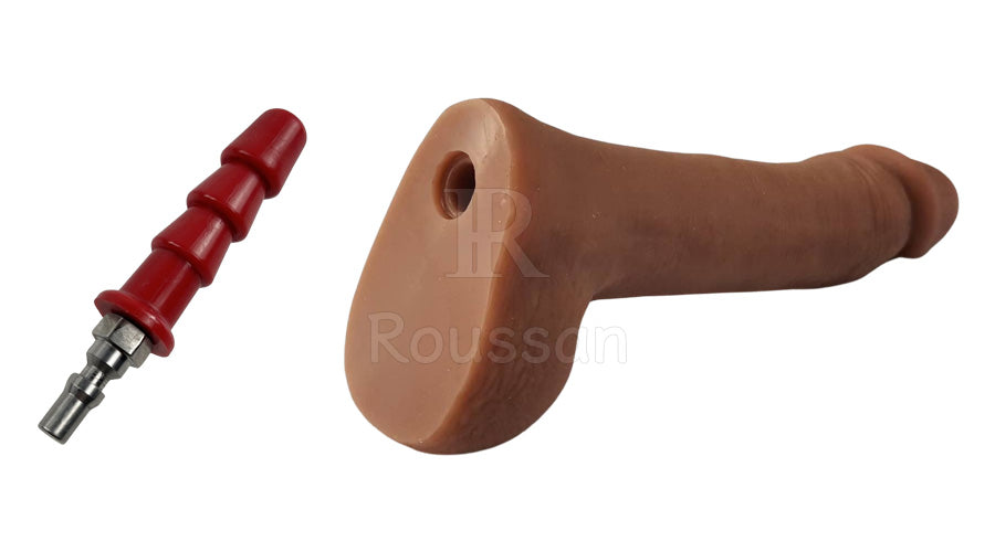 Silicone Dildo with Built-in Vac-U-Lock Adapter