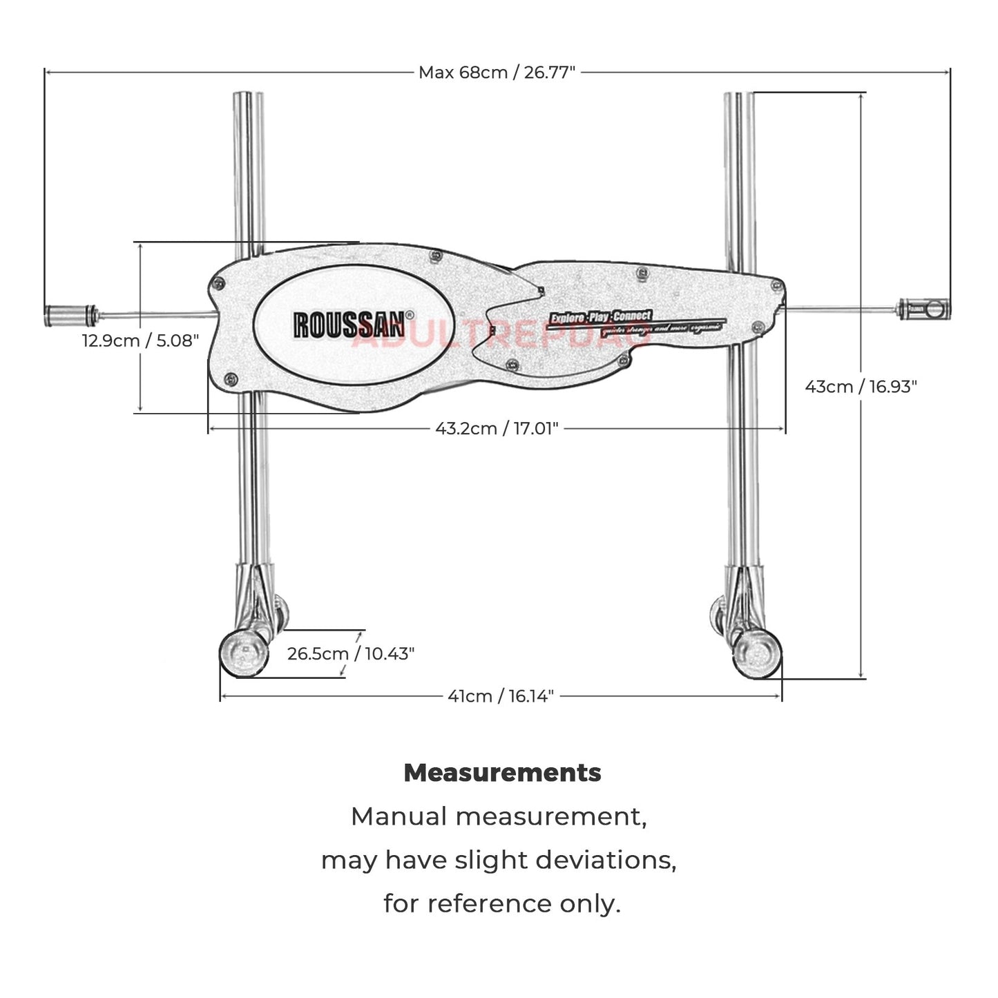 Roussan Dual-ended Sex Machine RX-15 | App/Wireless/Wired Control | 120-watt Motor | Silicone Dildo
