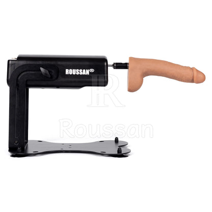 Roussan Mini Sex Machine RX-5 | App/Wireless/Wired Control | 70-watt Motor | Silicone Dildo