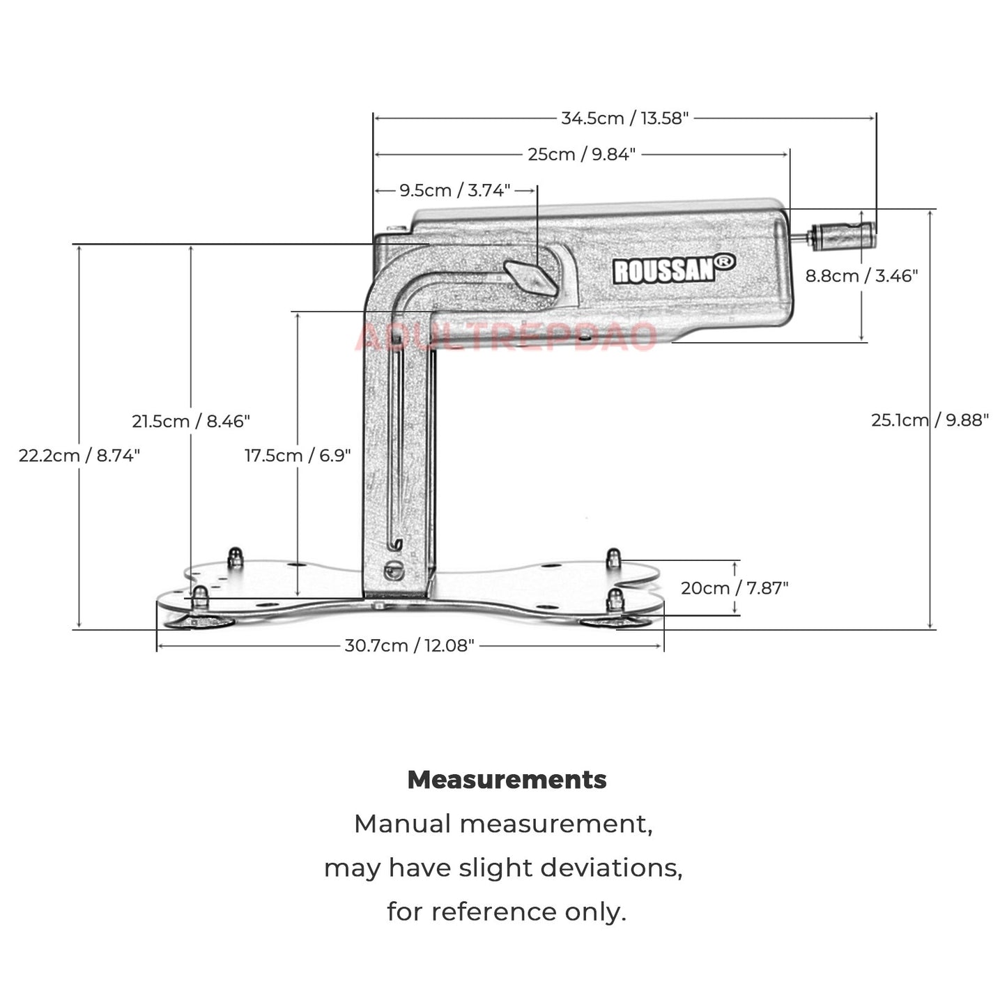Roussan Mini Sex Machine RX-5 | App/Wireless/Wired Control | 70-watt Motor | Silicone Dildo