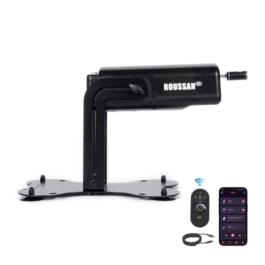 Roussan Mini Sex Machine RX-5 | App/Wireless/Wired Control | 70-watt Motor | Silicone Dildo