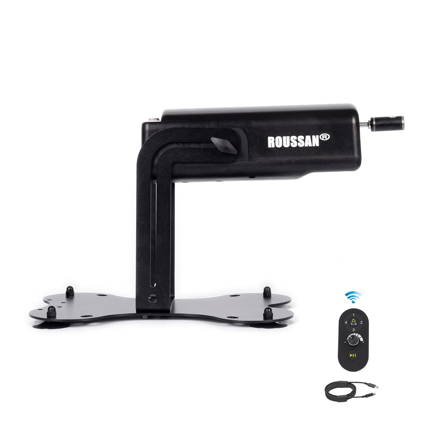 Roussan Mini Sex Machine RX-5 | App/Wireless/Wired Control | 70-watt Motor | Silicone Dildo