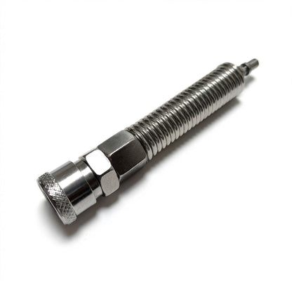 Flexible Spring Extension for Roussan Sex Machines | 4.53" Length | Aluminium & Stainless Steel | Anti-Rotation R-Lock System