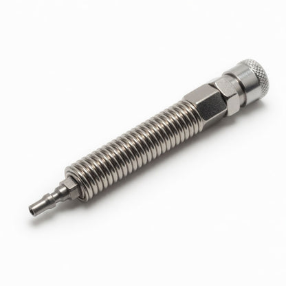 Flexible Spring Extension for Roussan Sex Machines | 4.53" Length | Aluminium & Stainless Steel | Anti-Rotation R-Lock System