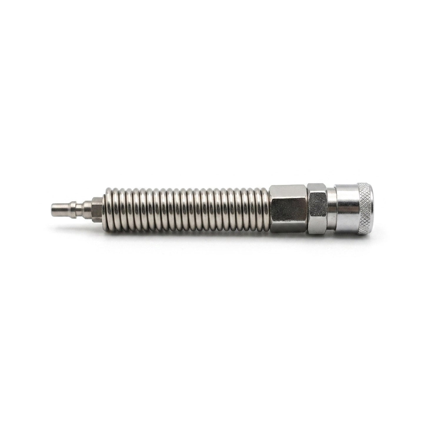 Flexible Spring Extension for Roussan Sex Machines | 4.53" Length | Aluminium & Stainless Steel | Anti-Rotation R-Lock System