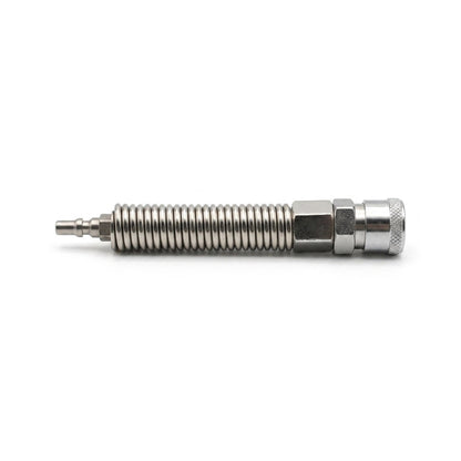 Flexible Spring Extension for Roussan Sex Machines | 4.53" Length | Aluminium & Stainless Steel | Anti-Rotation R-Lock System
