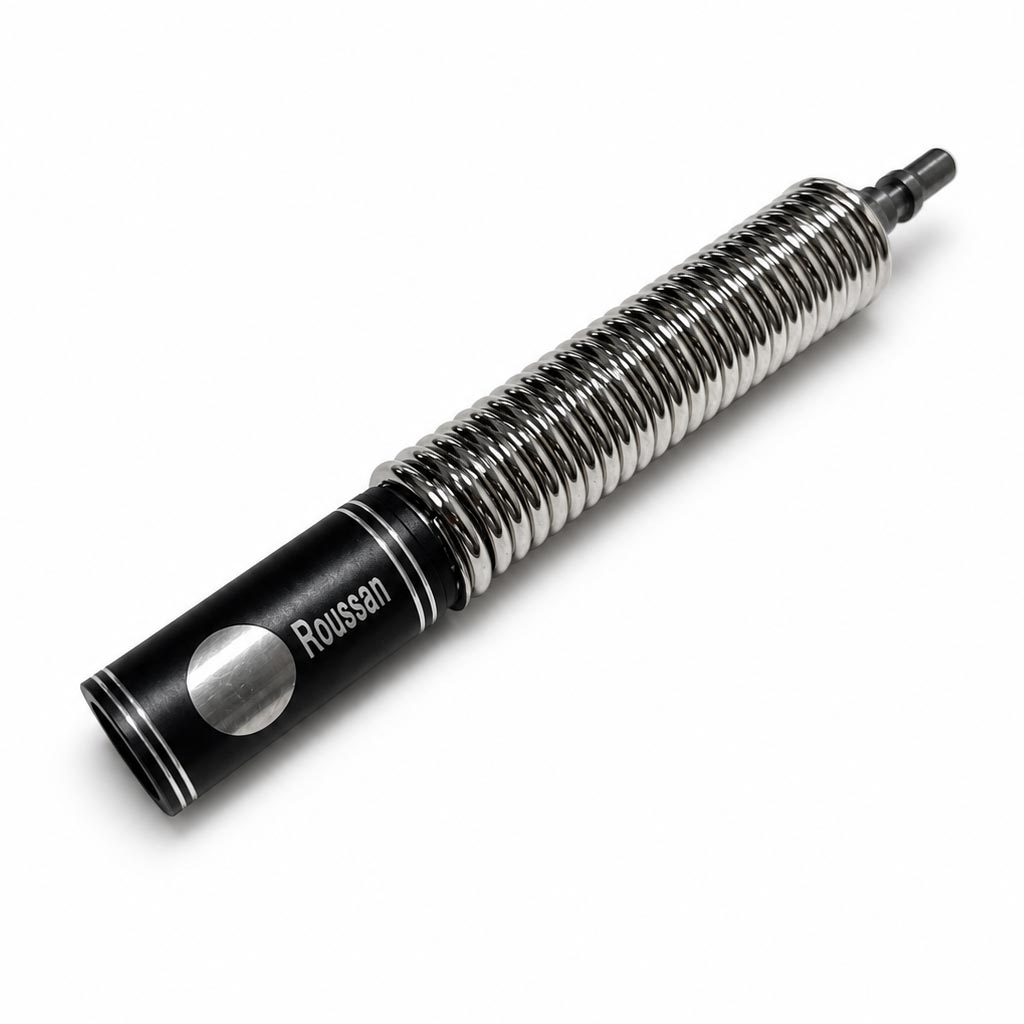 4.53-inch flexible spring extension, featuring a metal R-Lock female connector.