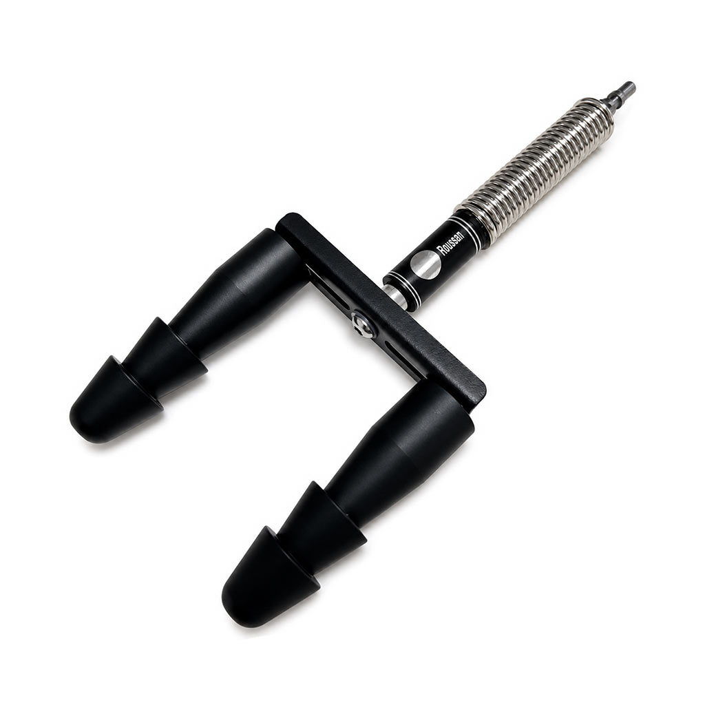 Bendable spring extension connects to a Vac-U-Lock doubler adapter.