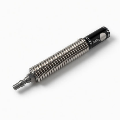 Flexible Spring Extension for Roussan Sex Machines | 4.53" Length | Aluminium & Stainless Steel | Anti-Rotation R-Lock System
