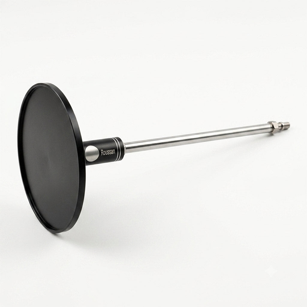 Metal suction cup adapter attached to 7.48-inch rigid extension rod.