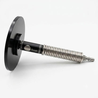 Metal suction cup adapter attached to 4.53-inch flexible spring extension.