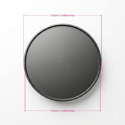 Front view of 4.53-inch suction cup adapter; fits any suction-cup base dildo up to 4.53 inches in diameter.