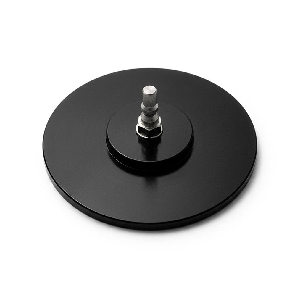 Back of 4.53-inch metal suction cup adapter with anti-rotation R-Lock male connector.
