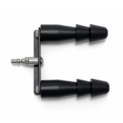 Rear view of Vac-U-Lock doubler adapter showing three screws on a bracket with an R-Lock connector.