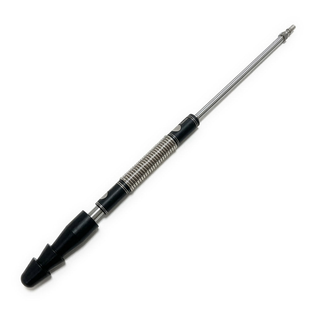Vac-U-Lock adapter, 4.53-inch flexible spring, and 7.48-inch extension rod attached together.
