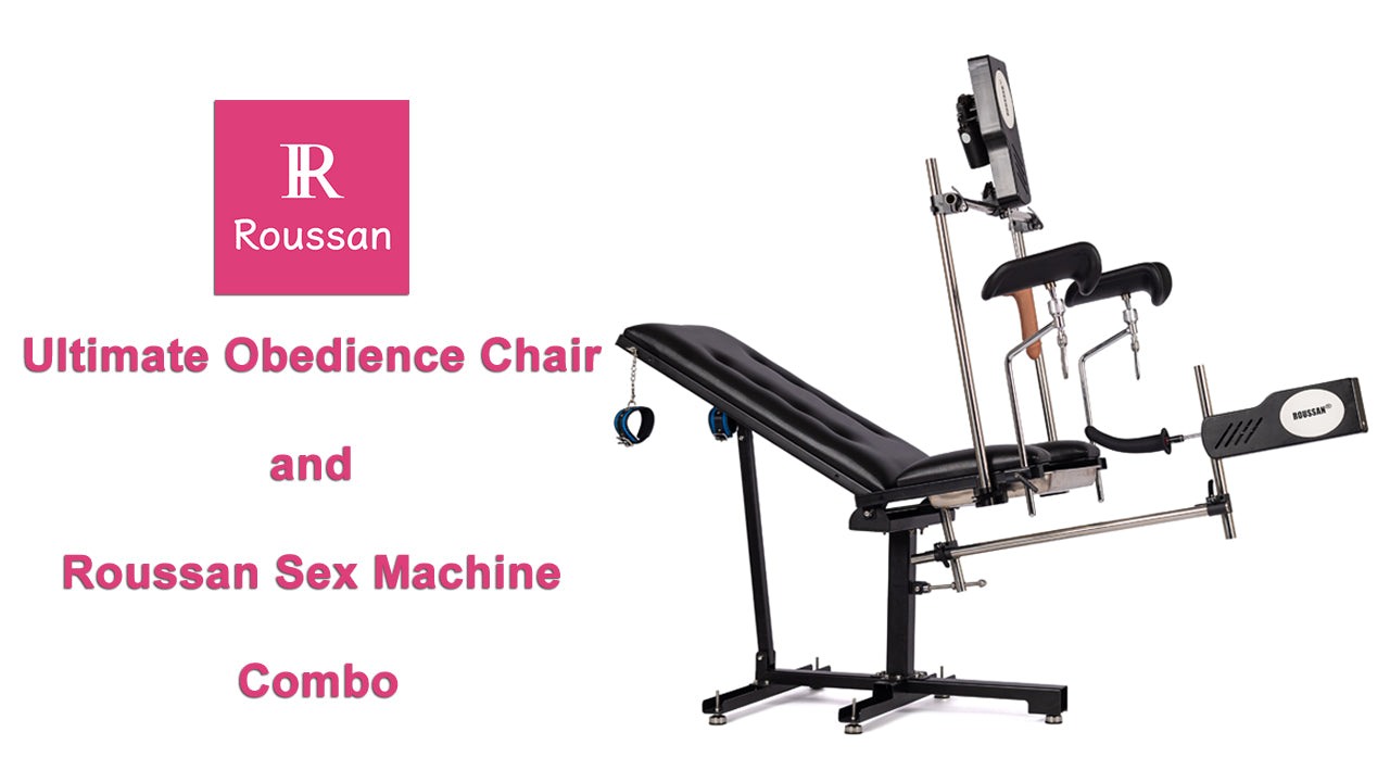 Load video: Ultimate Obedience Chair with Roussan Wireless Remote Control Sex Machine