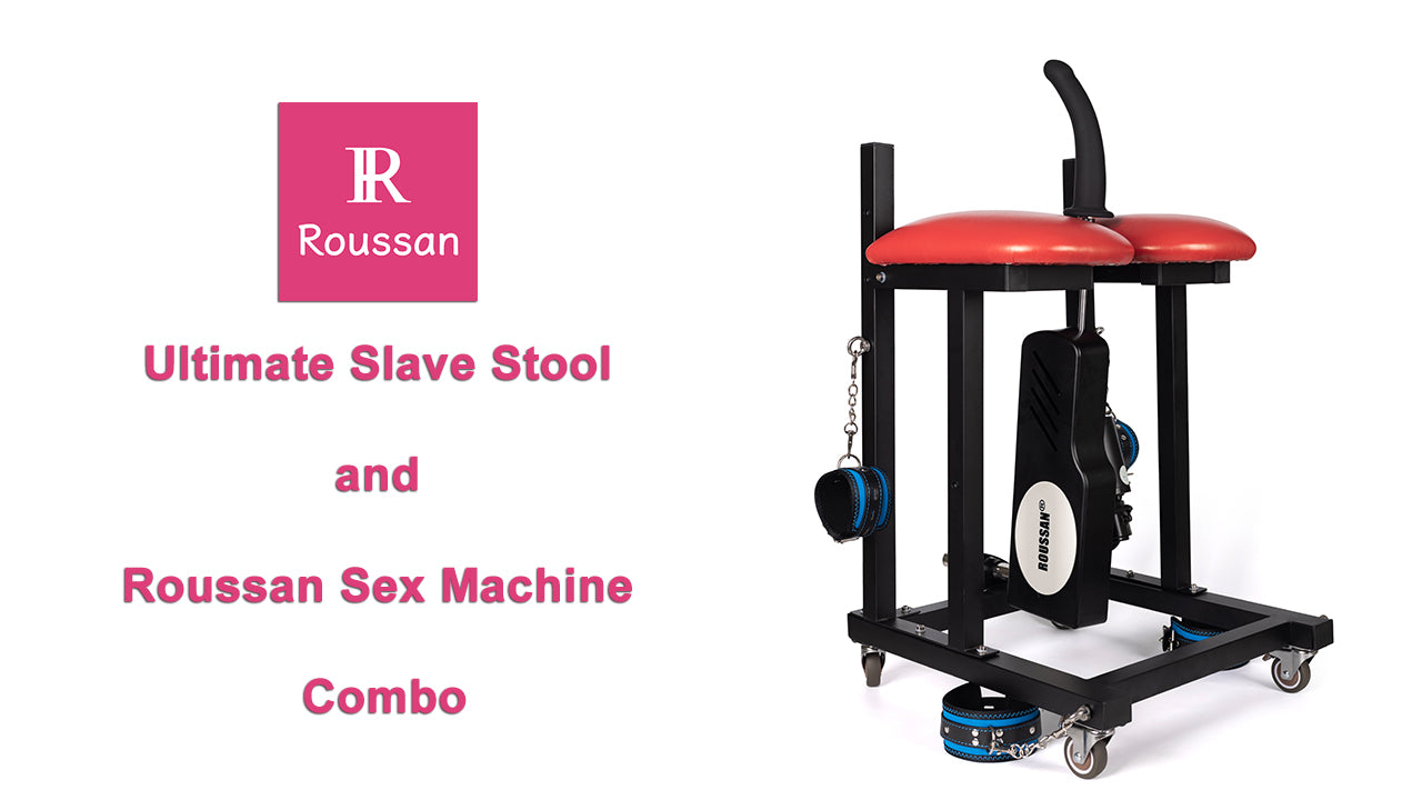 Load video: Slave Stool with Roussan Wireless Control Sex Machine