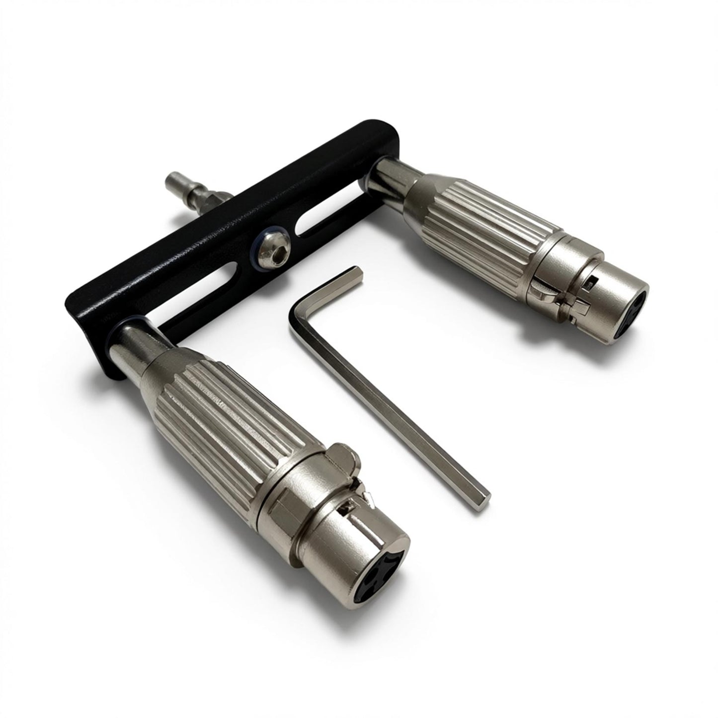 3XLR Adapter for Roussan Sex Machines | 3-Pin / 3-Prong Toy Compatible | Stainless Steel & Aluminium | Anti-Rotation R-Lock System