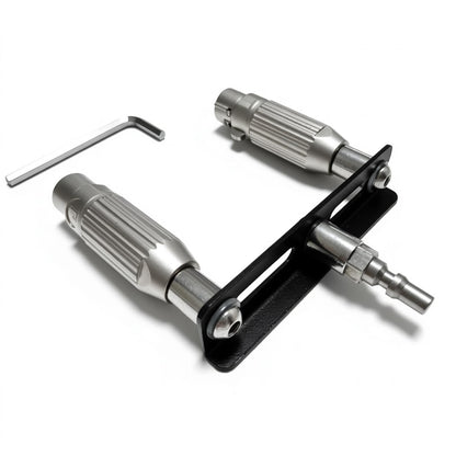 3XLR Adapter for Roussan Sex Machines | 3-Pin / 3-Prong Toy Compatible | Stainless Steel & Aluminium | Anti-Rotation R-Lock System