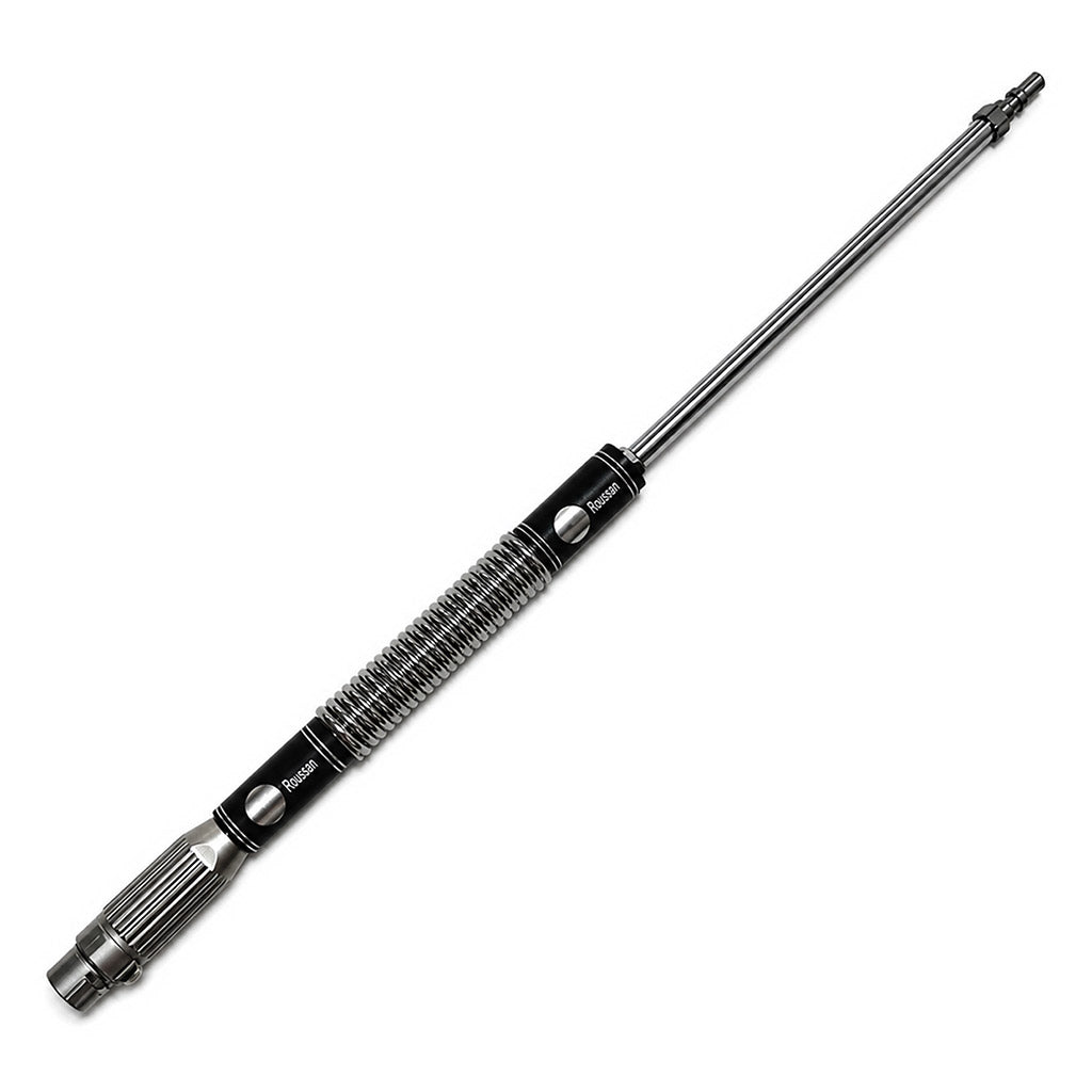 3XLR adapter, 4.53-inch flexible spring, and 7.48-inch extension rod attached together.