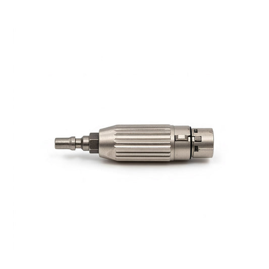 3XLR adapter featuring a female 3-pin XLR-style connector and a R-Lock male connector with a hexagonal nut-like base.
